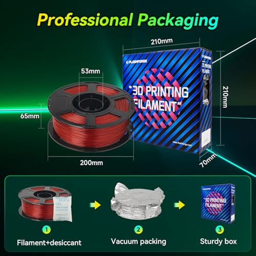 Image of FLASHFORGE Xmas Series Rapid PLA Filament Aurora Red, High Flow Speedy 3D Printer Filament Max 500mm /s High-Speed Printing, Radiated Unparalleled Brilliance, Twinkling and Ultra-Smooth Finish