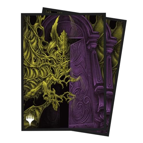Ultra PRO - MTG Duskmourn 100ct Deck Protector Sleeves Ft. Valgavoth, Terror Eater, Kartenhüllen in Standardgröße Mit ChromaFushion Tech, Matte Finish, MTG