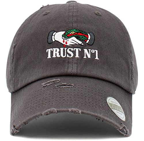 Image of KBETHOS Dad Hat Trust No One Royalty Hustle Vibe Baseball Cap Adjustable Cotton Vintage