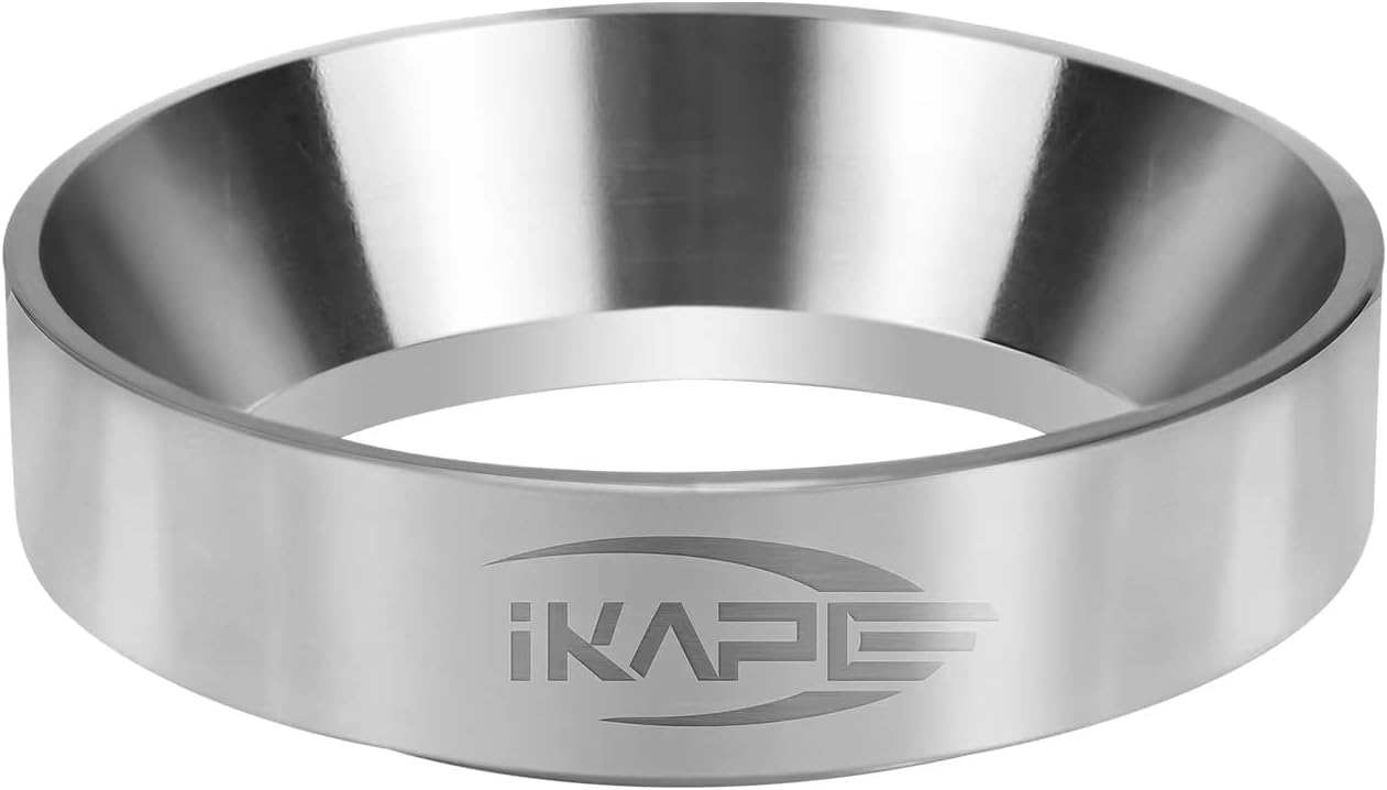 Coffee Products, 51mm Espresso Dosing Funnel, Stainless Steel Coffee Dosing Ring Compatible with All 51mm Espresso Portafilter, Including Delonghi EC0680, EC0685 Bottomless Portafilter