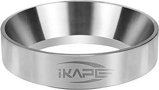 Coffee Products, 51mm Espresso Dosing Funnel, Stainless Steel Coffee Dosing Ring Compatible with All 51mm Espresso Portafilter, Including Delonghi EC0680, EC0685 Bottomless Portafilter