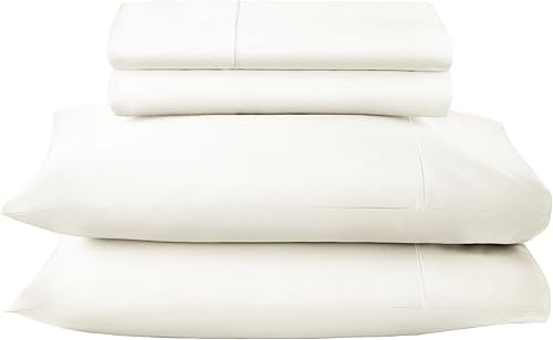 Sábanas de algodón 100% orgánico tamaño King - Sábanas de cama orgánicas certificadas GOTS con bolsillo profundo, 500 hilos y tejido satén acogedor