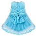 iEFiEL Baby Girls Lace Bowknot Flower Dress Wedding Pageant Baptism Christening Tutu Gown
