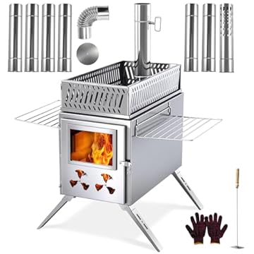 outdoor sauna with wood stove