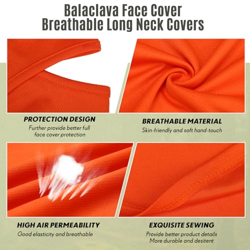 Image of SATINIOR 3 Piece Balaclava Face Cover Sun Protection Neck Cover Summer Balaclava for Men Women Outdoor Sports UV Protector