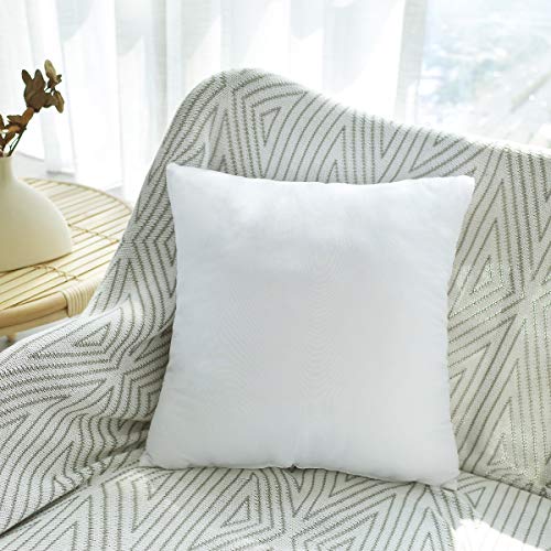 HIPPIH 2 Pack 18 x 18 Pillow Inserts, Decorative 45x45cm Pillow Insert, Square Pillow Form Insert for Sofa, Bed, Couch
