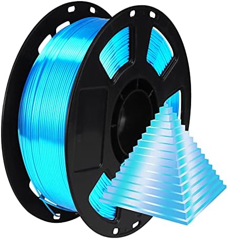 BBLIFE Silk Acid Blue PLA Peacock Blue Pearlescent Shining 3D Printing Material, 1kg 2.2lbs 1.75mm 3D Plastic Material, Widely Support for FDM 3D Printer, Easy to Print