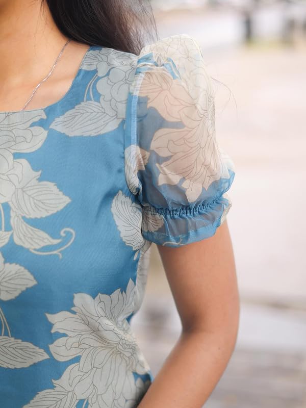 Image of Sun Fashion And Lifestyle Women's Chanderi Straight Printed Kurti