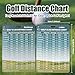 ArlinaL Golf Range Chart Card, Golf Distance Card, Golf Gift Golf Bag Accessories (Aluminium, 5.1x3.5 in)