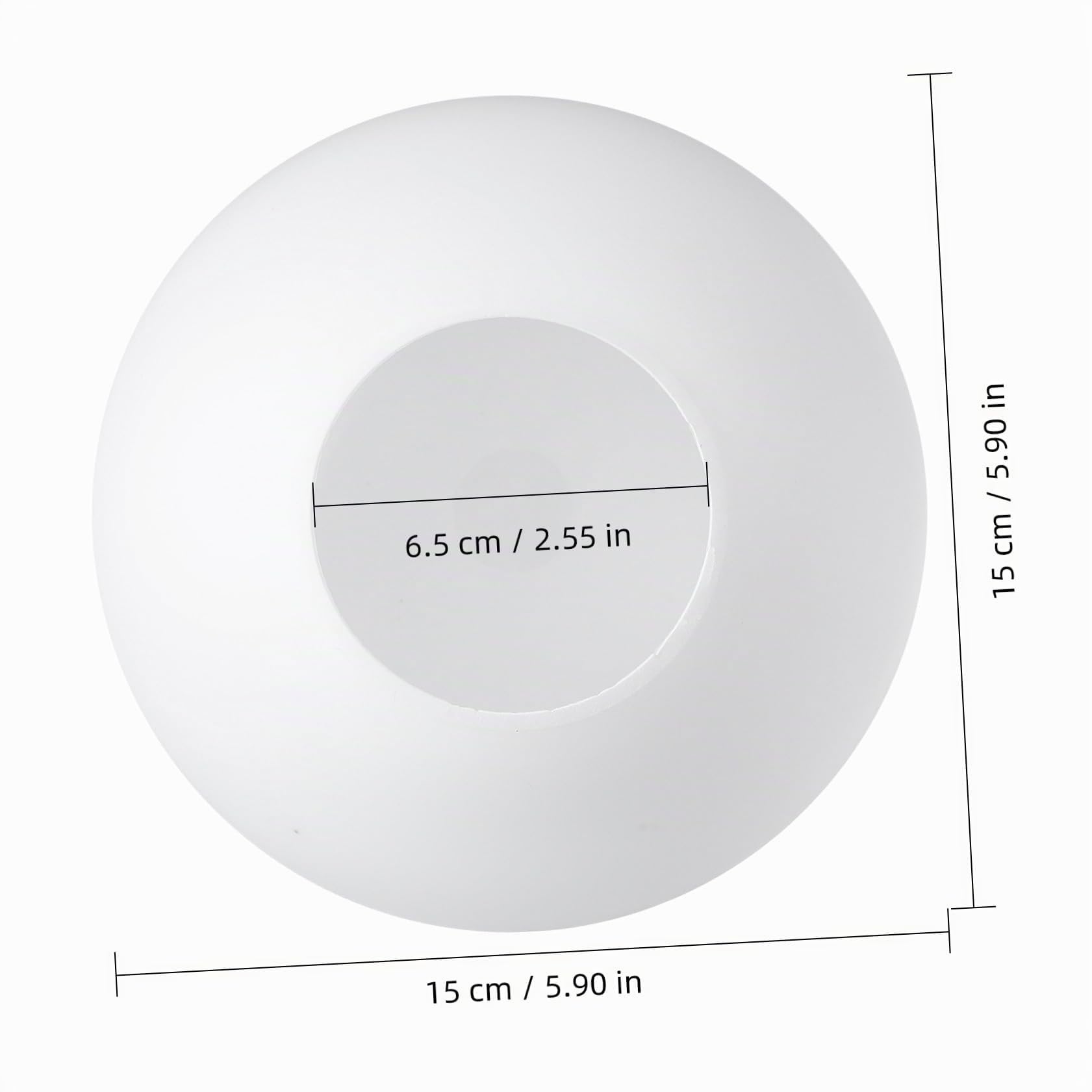 MAGICLULU Paralume in Vetro Smerigliato Bianco Latte Diametro 15 CM, Coprilampada Sferico per Lampadari, Adatto a Sale da Pranzo e Soggiorni