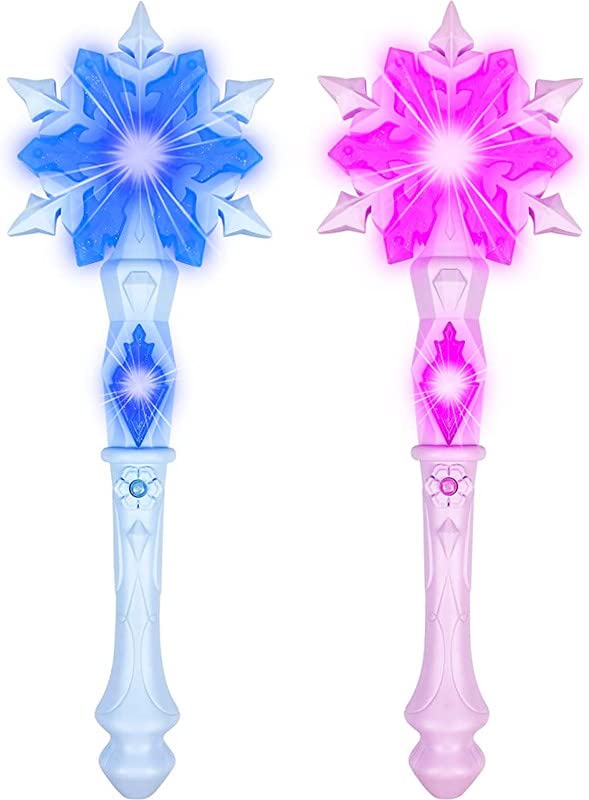 2 Piezas Varita Mágica de Princesa,Varita Mágica Niña,Magic Wand Niña,Varita de Hadas,Princess Wand,Regalos de Cumpleaños para Niñas Accesorios de Cosplay