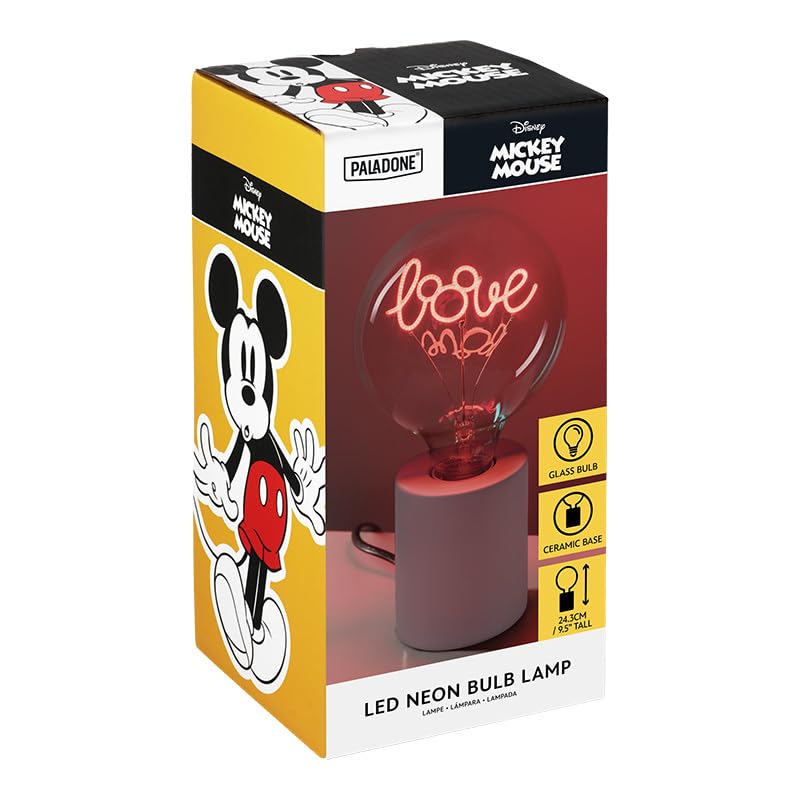 Paladone Disney Mickey Mouse Decorative LED Neon Lamp - E27 Glass