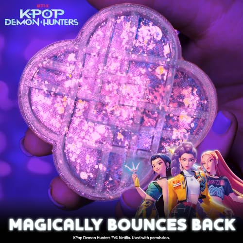 Image of Netflix Kpop Demon Hunters HUNTR /X Purple Gelli Gels - Slow-Flow Glitter Squishy Sensory Toy, Sugar Squish Stress Fidget for Kids & Teens