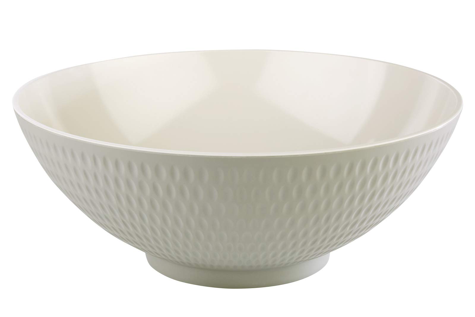 APS 15407 Schale „Asia Plus“ aus nahezu unzerbrechlichem Melamin, vielseitig einsetzbare, stapelbare Kunststoffschale, Salatschüssel, grau / creme, 32,5 cm, 5,4 Liter