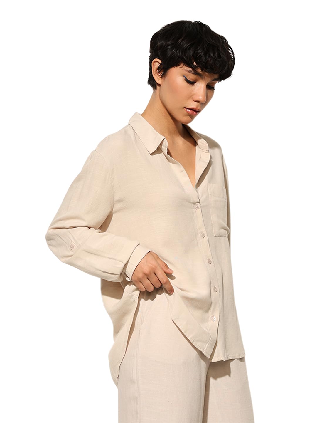 ONLY CAYA Chemisier, Beige Clair, XS Femmes