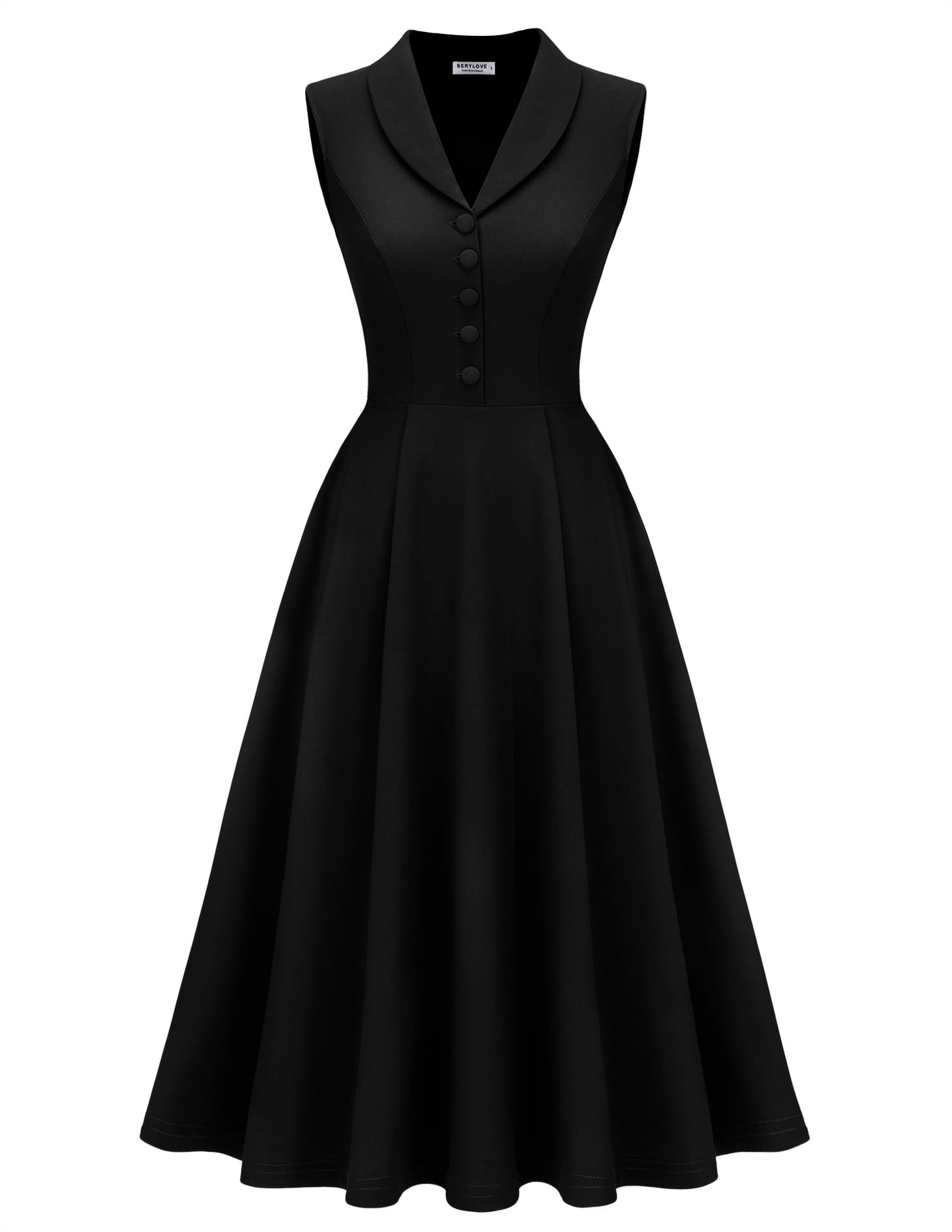 Berylove Vintage anni '50 Midi abiti da cocktail per le donne matrimonio