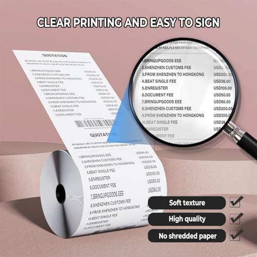 (50 Rolls) 3 1/8 x 230 Thermal Paper Receipt Rolls, Premium Quality Thermal Printer Paper, Thick Receipt Paper Rolls, Fits All POS Cash Registers, BPA Free by ETprin - Image 3