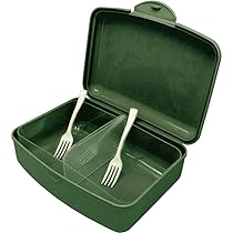 NERTHUS FIH 1350 Lunchbox per bambini calcio, leggera e facile da pulire con 2 divisori e forchetta