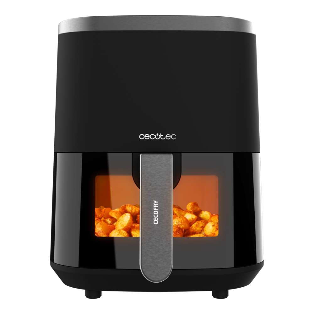 Cecotec Friggitrice ad Aria Cecofry Fantastik Window 4000. Air Fryer Air Fryer. 1400 W, Capacità 4 L, 9 Menu, Controllo Tattile, Tecnologia Perfectcoo, Tempo Regolabile 80-200ºc, 0-60 Minuti