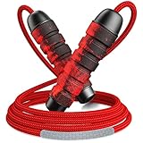 CIRYCASE Springseil, 3M Frei Einstellbares & Langlebiges Seilspringen Erwachsene Fitness mit 360°-Kugellager, Verdrehungsfrei, Memory Foam-Griffe, Rutschfestes Jump Rope mit Tragtasche für Kinder