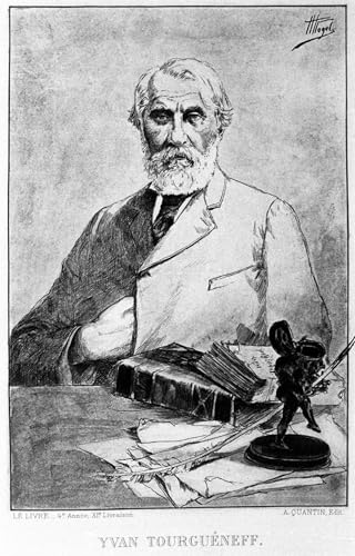 Impression d'art Ivan Tourgueniev par Hermann Vogel, toile premium 60x90