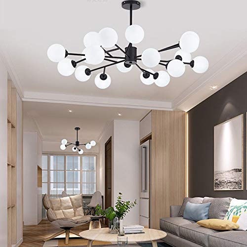 Plafonnier réglable style industriel et grand lustre moderne noir - 5
