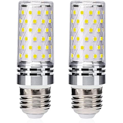 Brantoo E27 LED Corn Bulbs 12W Equivalent to 100W Halogen Bulbs, Cool White Led Bulb 6000K, Edison Screw LED Light Bulbs, No Flicker, No-Dimmable, AC 175-265V,2 Pack Cover