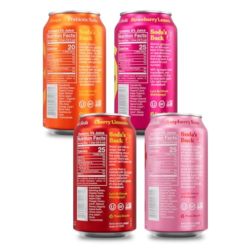image for POPPI Sparkling Prebiotic Soda, Beverages w/Apple Cider Vinegar, Seltz