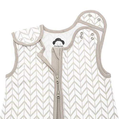 Tinyhuman 100% Organic Cotton Sleep Sack - Wearable Baby Blanket, Swaddle Transition Sleeping Bag, Gender Neutral (Beige, Medium) #TOP1
