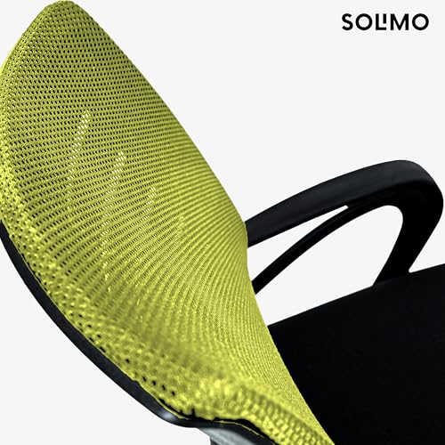 Image of Amazon Brand - Solimo Sitly Mid Back Revolving Office Chair for Work from Home, Study, and Computer Use | Heavy Duty Base | Ergonomic Mesh Design | Durable & Comfortable Seating (Green Mesh)