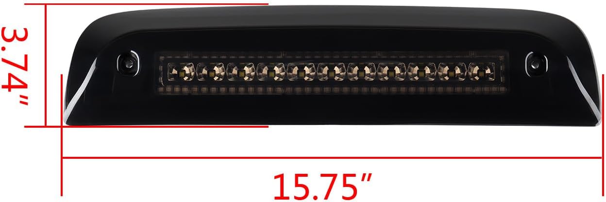 Astra Depot LED 3rd Brake Light Replacement for 2014–2018 Chevy Silverado 1500 2500HD 3500HD & GMC Sierra, Smoked Lens, Red Brake + White Reverse Rear Cargo Lamp | GM2890109, 23509162, 84900397
