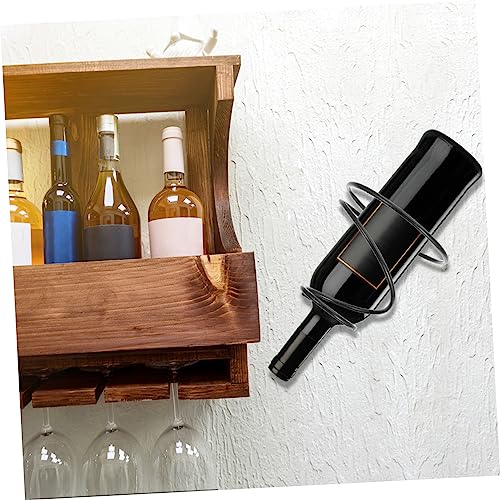 Soporte para botellas de vino colgante negro QUMIIRITY miniatura 2