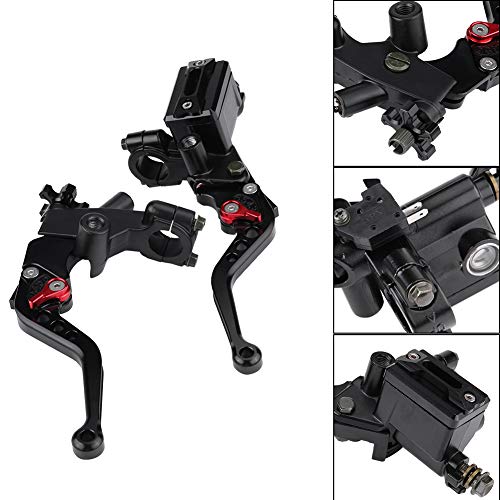 Universel Moto Frein Embrayage Maître-cylindre, 1 Paire 7/8"(22mm) Réservoir Leviers Gauche et Droite Ensemble remplacement pour la Plupart des Motos pour motorcycle levers guidon 600 bandit anodisé - Image 7