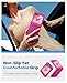 ASAFCASE for Samsung Galaxy Z Flip 6 and Z Flip 7 FE Case Wallet with Card Holder (3 Cards) & Outer Screen Protector & Hinge Protection, Shockproof Rugged & Full Body Protective Phone Cover, Hot Pink