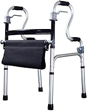 Auxílio de mobilidade dobrável para adultos, deficientes físicos idosos, auxílio de caminhada sem roda com assento ajustável em altura 78-93cm Carga máxima 180kg Present