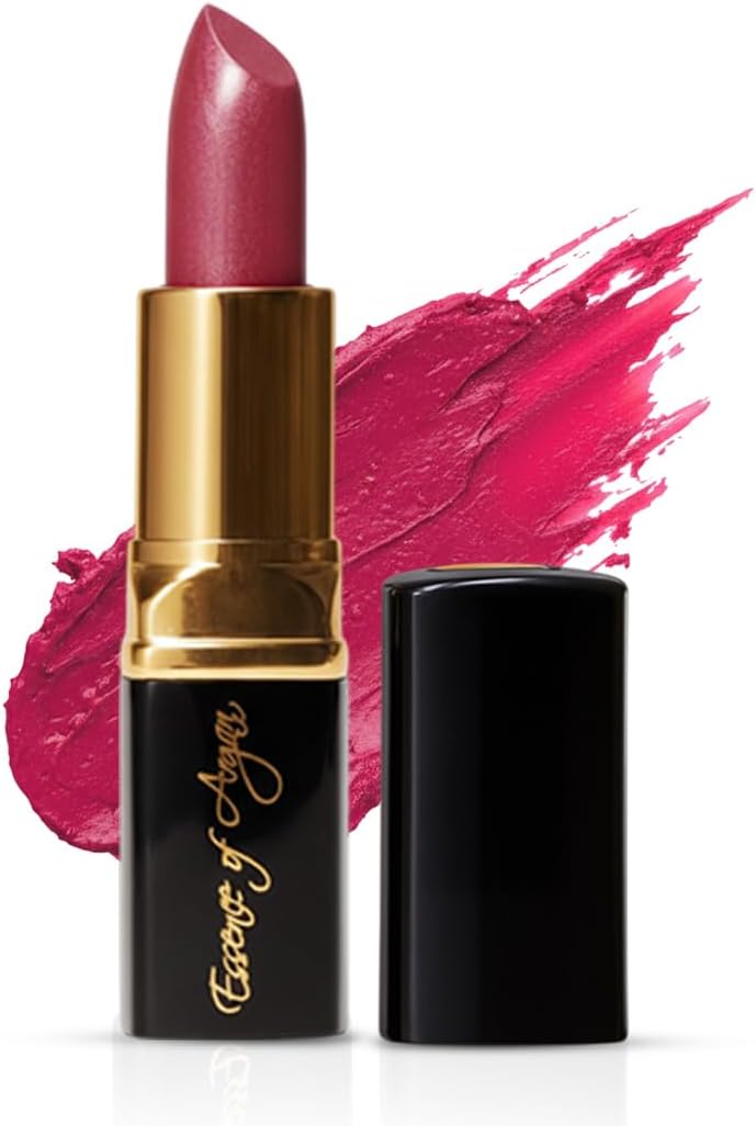 𝗘𝘀𝘀𝗲𝗻𝗰𝗲 𝗼𝗳 𝗔𝗿𝗴𝗮𝗻 Deep Moisturizing Long Lasting Lipstick & Lip Care with Pure Organic Argan Oil, Shea Butter, Jojoba Oil & Aloe Vera Hydrating Lipstick, Precious Pink