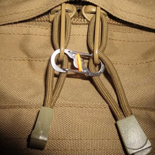 S Carabiner Clip, 10 PCS Mini Stainless Steel Carabiner, S Shape Keychain Hook Clip with Lock, for Small Backpacks Keys or Dog Tags for Home Outdoor Hiking Fishing Camping Travel - Image 2