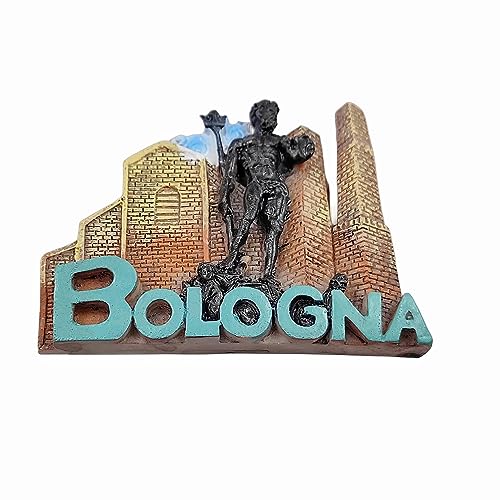 Imán decorativo 3D Bologna Italy para refrigerador miniatura 3