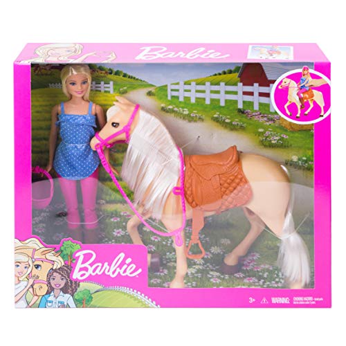 Barbie Muñeca con caballo de juguete +3 años (Mattel FXH13)