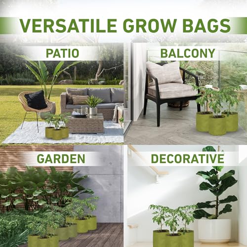 Pflanzbeutel Haxnicks VIG080101 Vigo Pots, Grün, 18 x 18 x 20 cm, grün, 35 x 45 cm