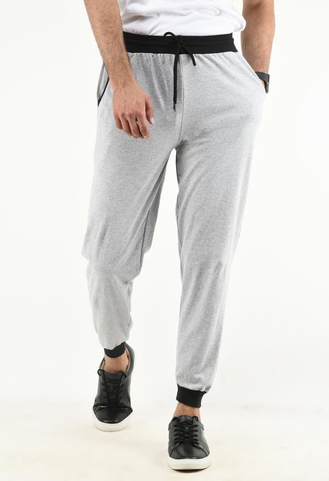 Mens Cotton Solid Stylish Lower Trackpants (Pack of 1) Grey-image-6