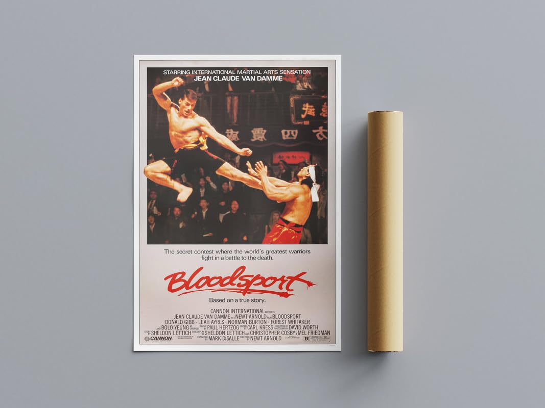 Pixie Posters Multi Colour Cult Classic Movie Posters Bloodsport Wall Art (A4 Size 21Cmx29.7cm)