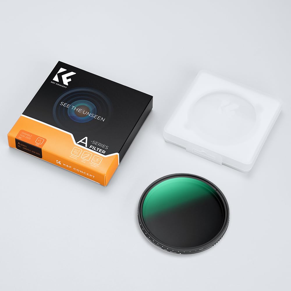 K&F Concept 77 mm ND8-ND2000 (3-11stop) regulowany obiektyw aparatu z filtrem ND o zmiennej neutralnej gęstości z wielofunkcyjną powłoką do obiektywów aparatu