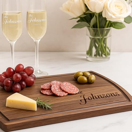 Made in USA - Personalized Cutting Board - Wooden Charcuterie & Cheese Boards - Personalized Gifts...