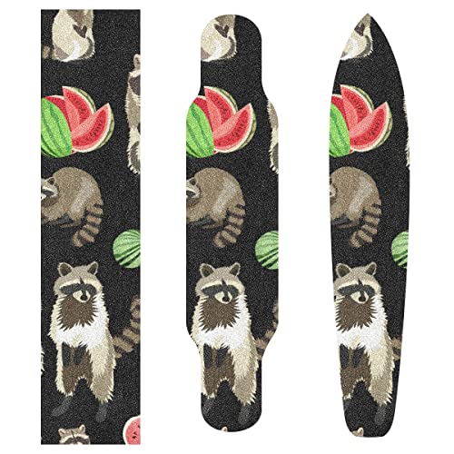HUSSRITY Cute Fluffy Raccoon Skateboard Grip Tape 9