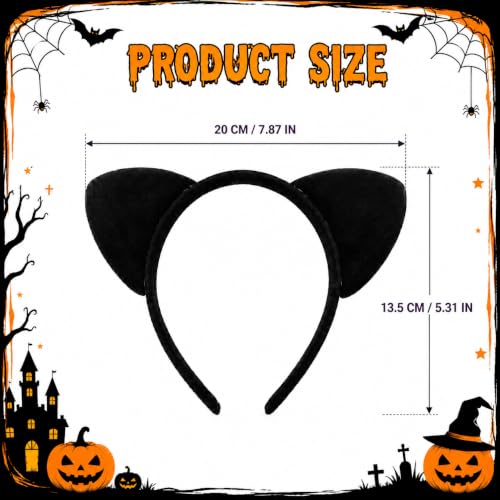 YEXULDFY Serre-tête Oreilles de Chat, Bandeau Chat, Accessoire de Déguisement Chat pour Halloween, Carnaval, Cosplay, Noël, Anniversaire, Fête à Thème, Spectacle et Séance Photo – vue 3