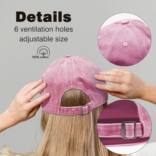 Image of Vintage Country Adjustable Cotton Cap for Women | Funny Printed Outdoor Hat, Ideal Birthday Present