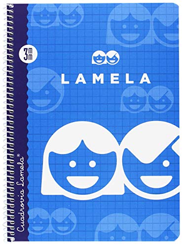 Lamela 07003 - Cuaderno Básico con Espiral, 40 hojas, 3 mm, Tamaño A5, Colores/Modelos Surtidos