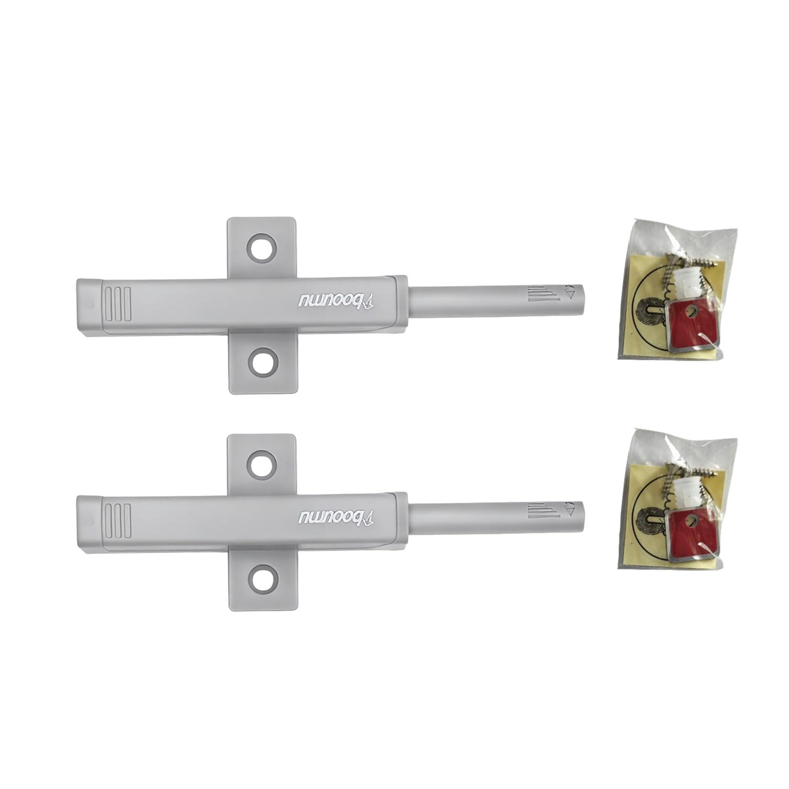 2 PCS Push to Open Door Catch, Heavy Duty Push Open Door Latch with 50N Spring Force, Wardrobe Push to Open Door Catch, Magnetic Closure for Cabinets, Wardrobes, for Handleless Furniture