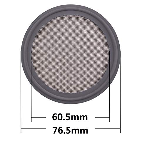 Image of DERNORD 2.5 inch FKM Sanitary Gasket w /Stainless Screen - Tri Clamp Clover (40 Mesh)